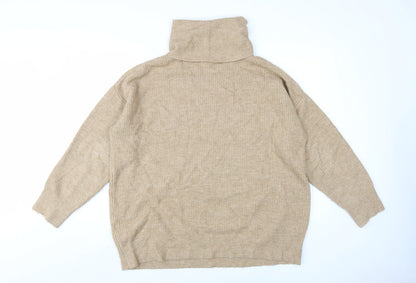 Womens UK Size M New Look Beige Pullover Jumper