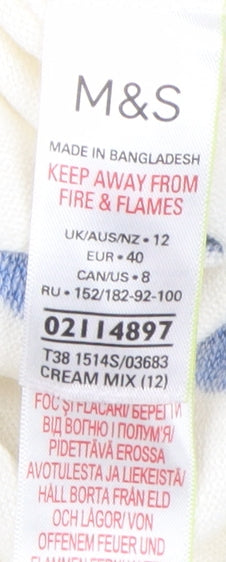 Womens UK Size 12 Marks and Spencer Ivory Pullover Jumper