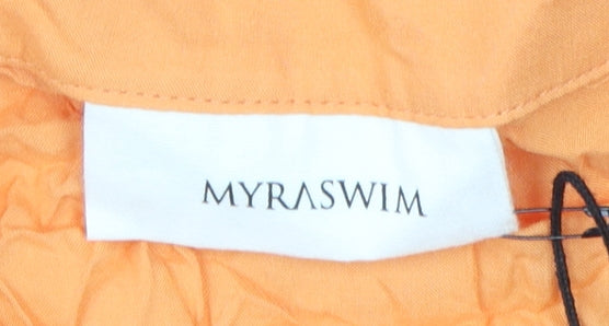 MyraSwim Women's Orange Button-Up Shirt - Size S