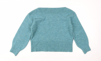 Womens UK Size M Marks and Spencer Blue Pullover Jumper