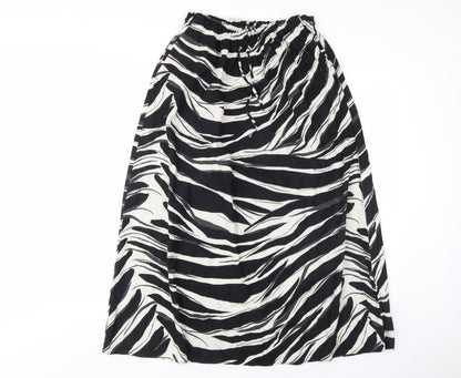 H&M Women's Black & White Animal Print Skirt, Size S