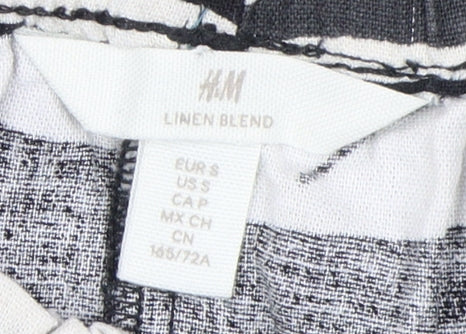 H&M Women's Black & White Animal Print Skirt, Size S