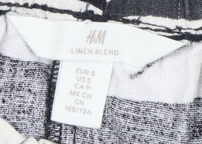 H&M Women's Black & White Animal Print Skirt, Size S