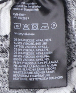 H&M Women's Black & White Animal Print Skirt, Size S