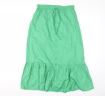 Marks and Spencer Women's Green Midi Peasant Skirt