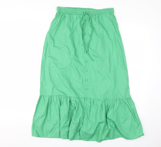 Marks and Spencer Women's Green Midi Peasant Skirt