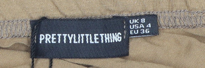 PrettyLittleThing Women's Brown Midi Pencil Skirt