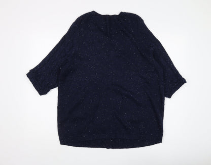 Womens UK Size L Bonmarché Blue Cardigan Jumper