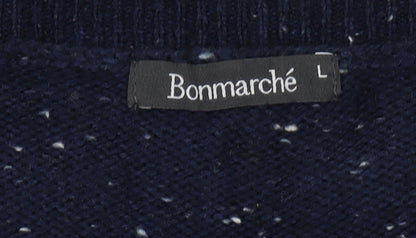 Womens UK Size L Bonmarché Blue Cardigan Jumper