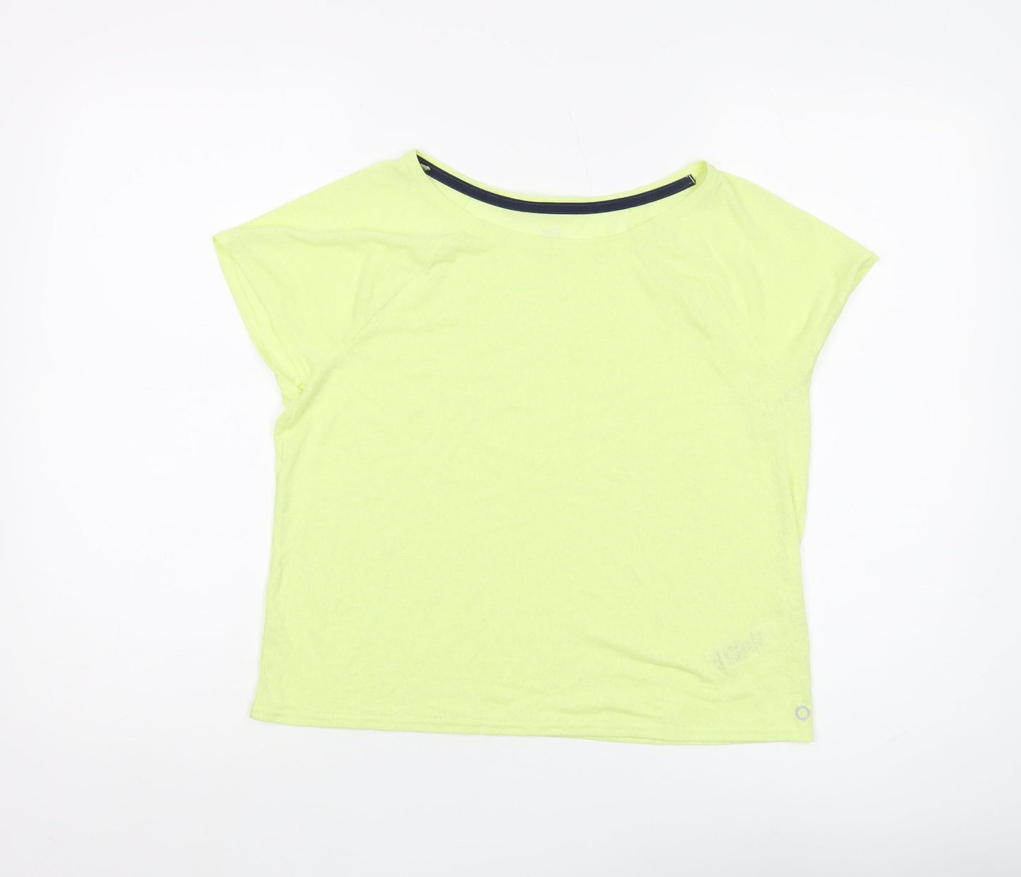 Womens UK Size 10 Marks and Spencer Yellow Basic T-Shirt