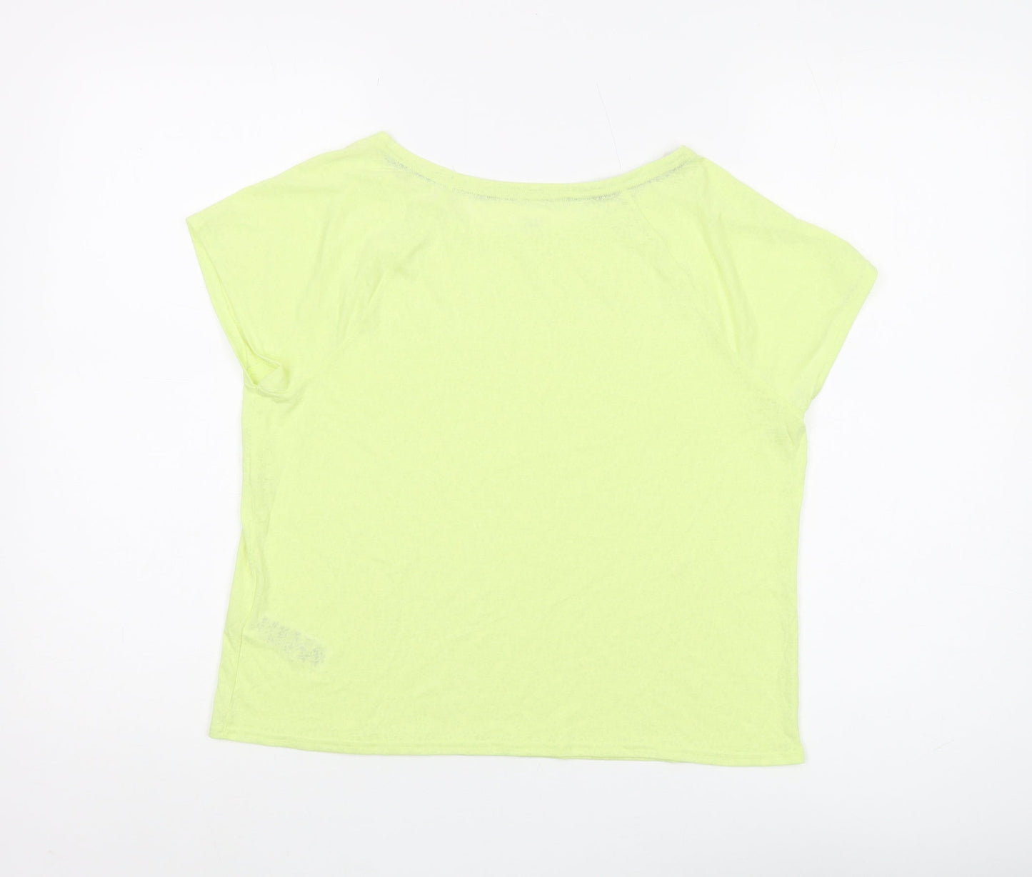 Womens UK Size 10 Marks and Spencer Yellow Basic T-Shirt