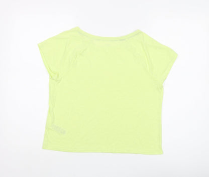Womens UK Size 10 Marks and Spencer Yellow Basic T-Shirt