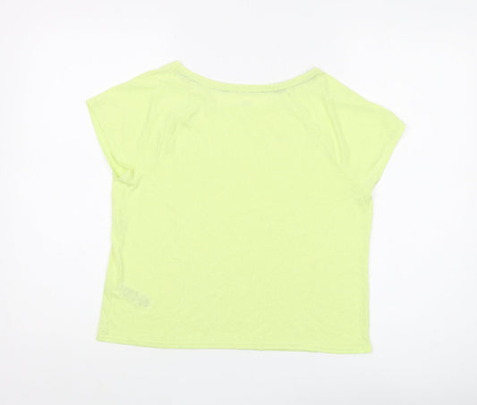 Womens UK Size 10 Marks and Spencer Yellow Basic T-Shirt
