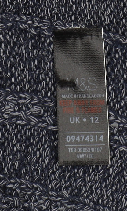Womens UK Size 12 Marks and Spencer Blue Cardigan Jumper