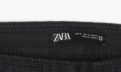 Womens UK Size M Zara Classic Fit  Black Trousers