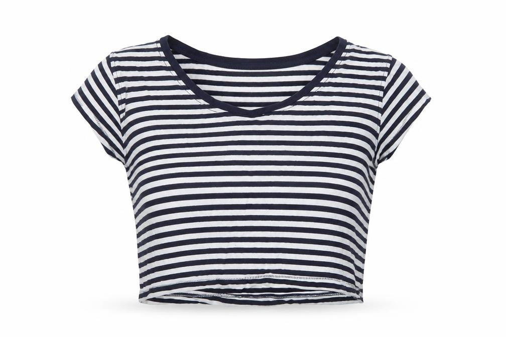 Womens UK Size S Zara Black Cropped T-Shirt