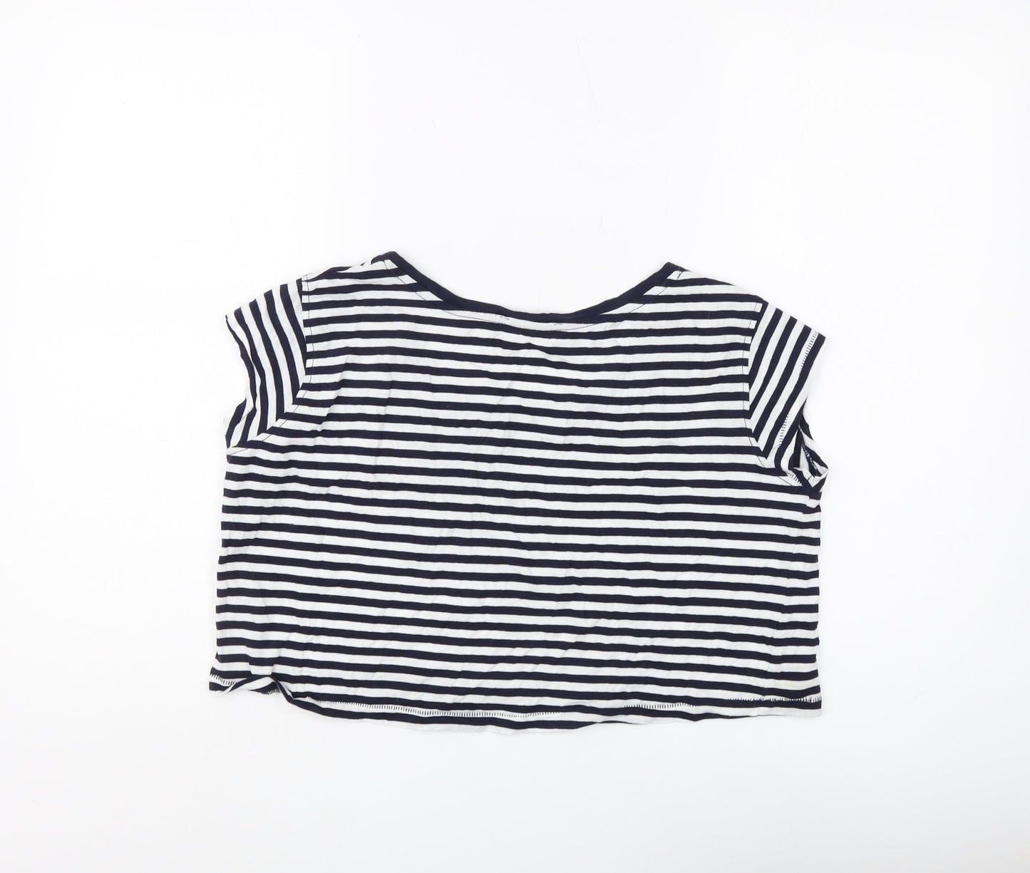 Womens UK Size S Zara Black Cropped T-Shirt