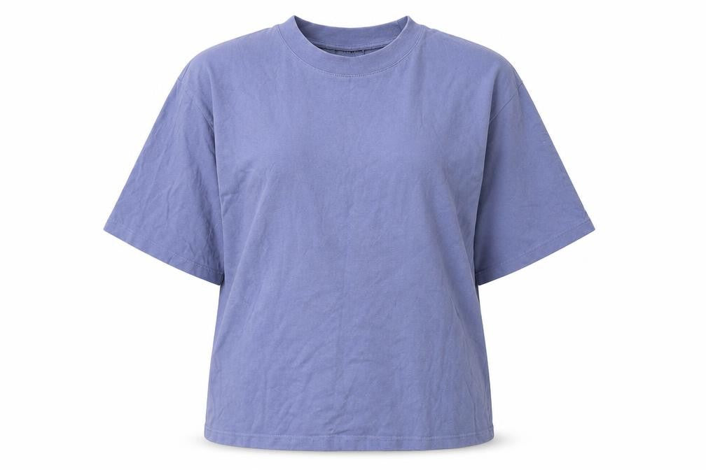 Womens UK Size 4 ASOS Design Blue Basic T-Shirt