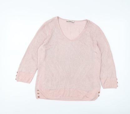 Womens UK Size 12 Marks and Spencer Pink Pullover Jumper