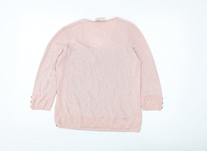 Womens UK Size 12 Marks and Spencer Pink Pullover Jumper