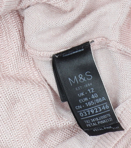 Womens UK Size 12 Marks and Spencer Pink Pullover Jumper