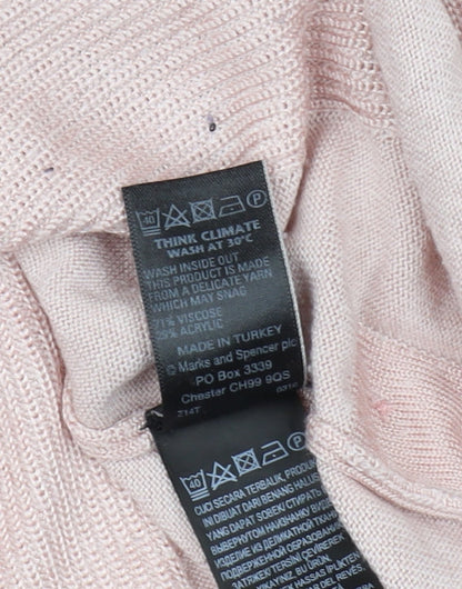 Womens UK Size 12 Marks and Spencer Pink Pullover Jumper