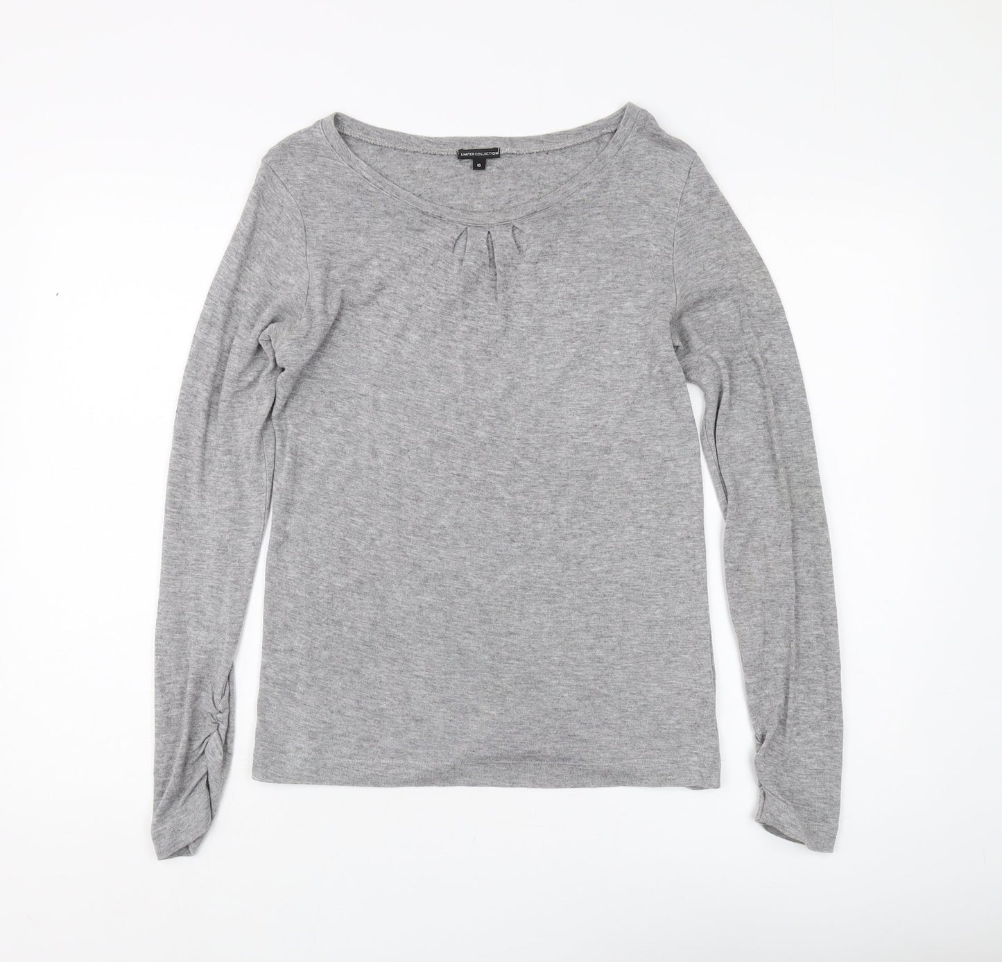 Womens UK Size 10 Marks and Spencer Grey Jersey T-Shirt