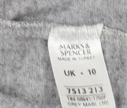 Womens UK Size 10 Marks and Spencer Grey Jersey T-Shirt
