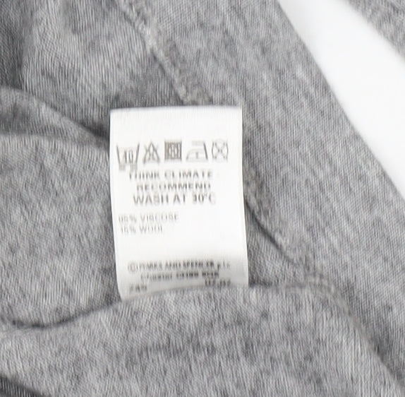 Womens UK Size 10 Marks and Spencer Grey Jersey T-Shirt