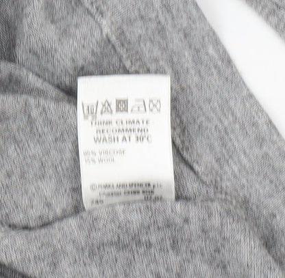 Womens UK Size 10 Marks and Spencer Grey Jersey T-Shirt