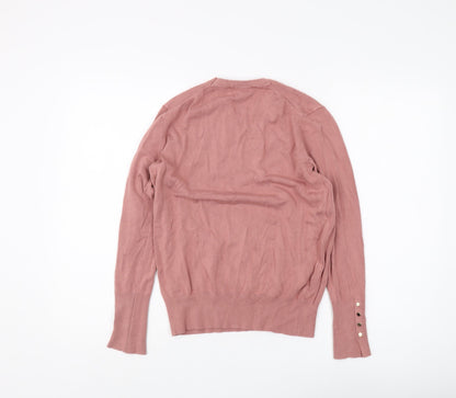 Womens UK Size M Zara Pink Pullover Jumper