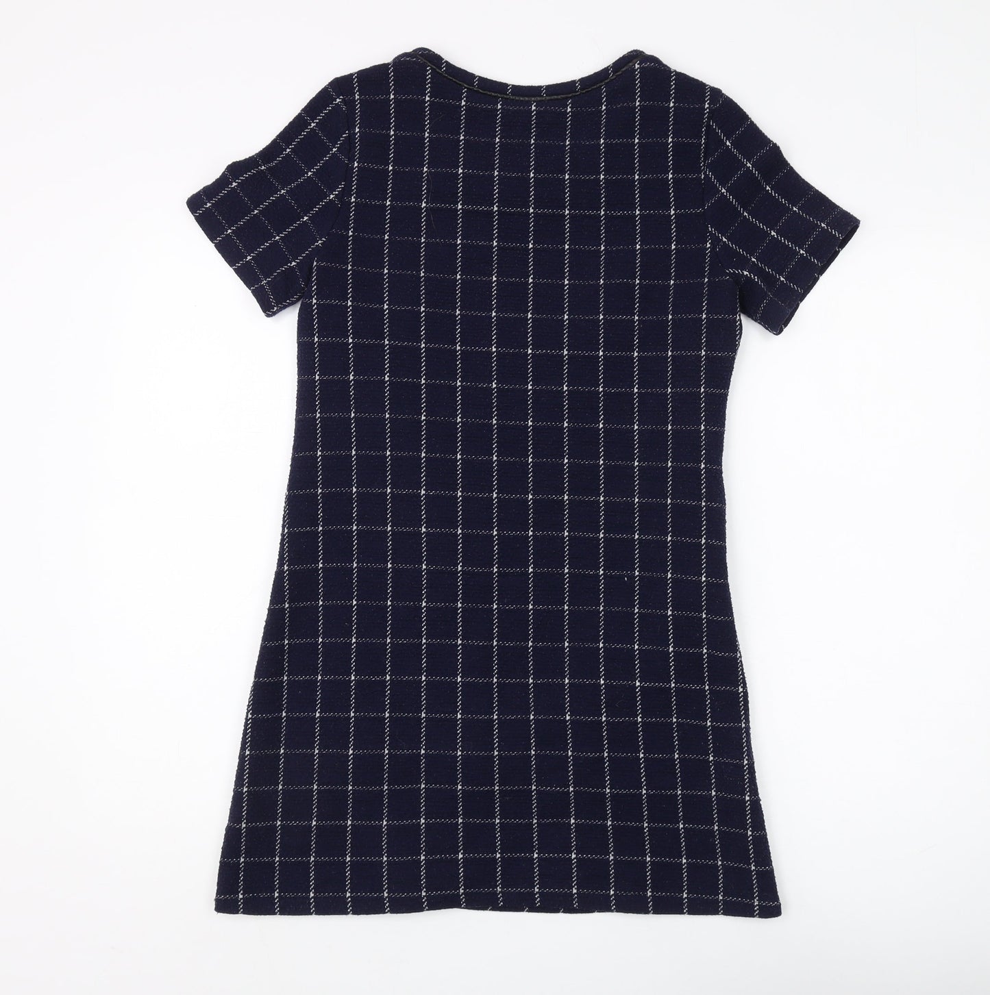 Dorothy Perkins Women's Blue Check Shift Dress Size 8