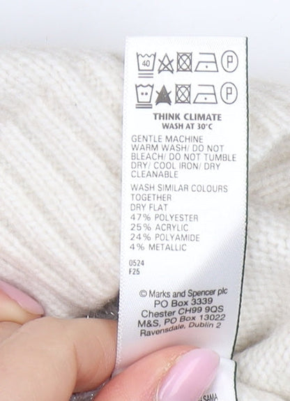 Womens UK Size S Marks and Spencer Ivory Pullover Jumper