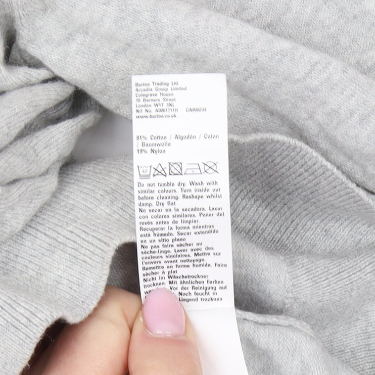 Burton Menswear Men's Grey V-Neck Pullover Jumper - L