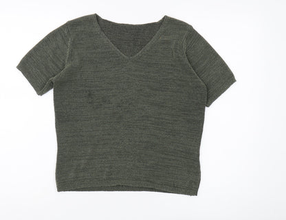 Womens UK Size 14 Marks and Spencer Green Pullover Jumper