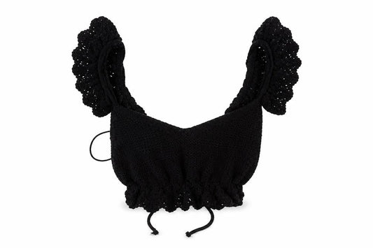 Womens UK Size XS Stradivarius Black Camisole Cropped