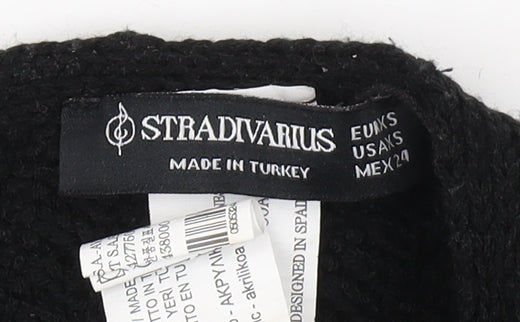 Womens UK Size XS Stradivarius Black Camisole Cropped