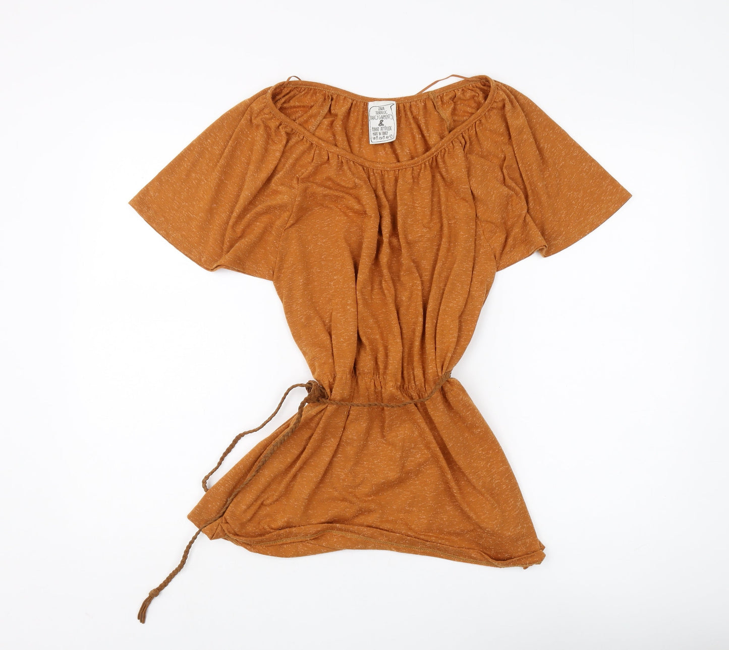 Womens UK Size 12 Zara Brown Tunic Blouse