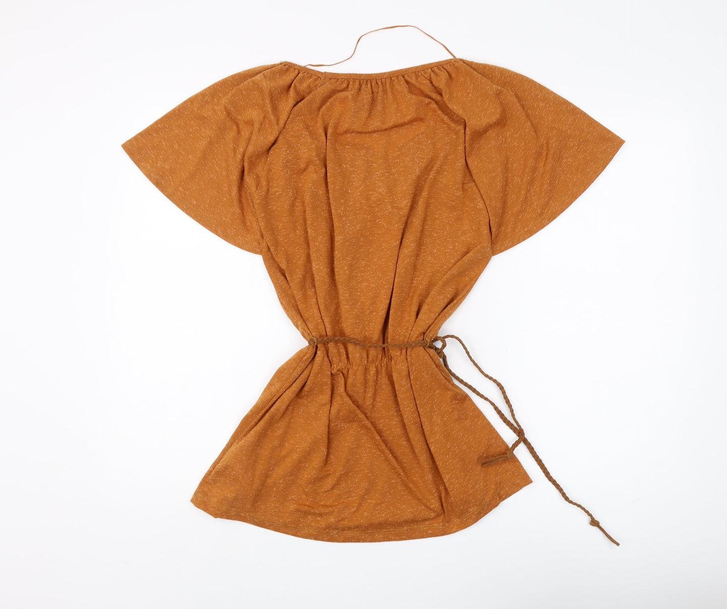 Womens UK Size 12 Zara Brown Tunic Blouse
