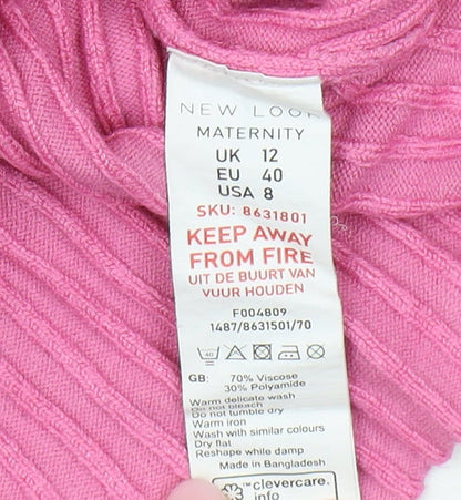 Womens UK Size 12 New Look Pink Pullover Jumper
