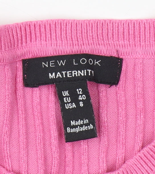 Womens UK Size 12 New Look Pink Pullover Jumper