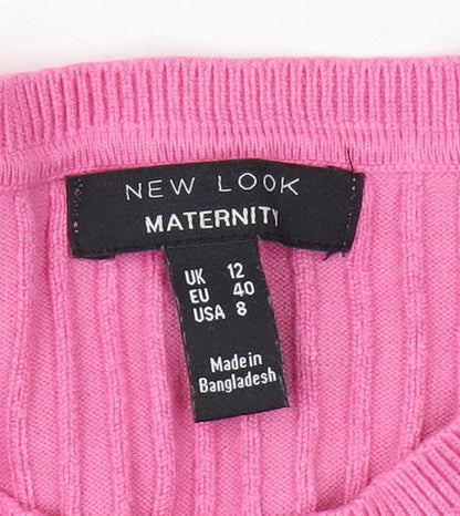 Womens UK Size 12 New Look Pink Pullover Jumper