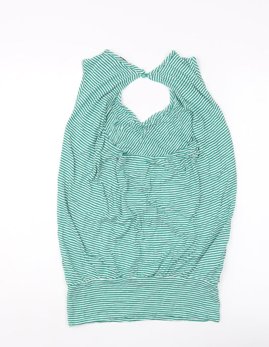 MNG Women Green Striped Tank Top Size 12
