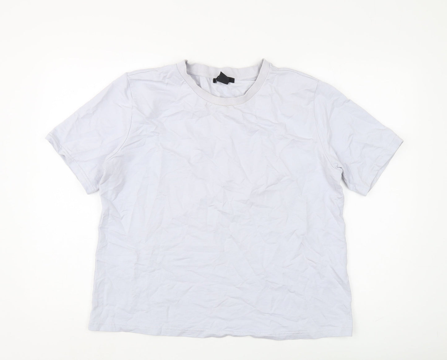 Womens UK Size L Lindex White Basic T-Shirt