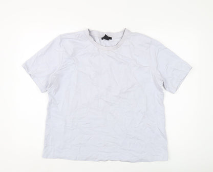 Womens UK Size L Lindex White Basic T-Shirt