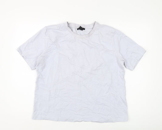 Womens UK Size L Lindex White Basic T-Shirt