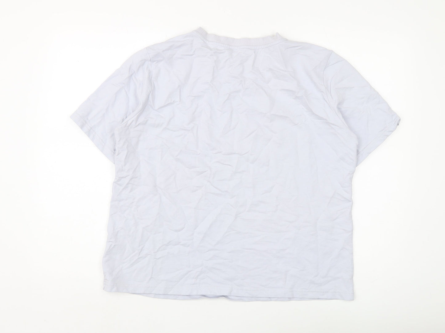 Womens UK Size L Lindex White Basic T-Shirt