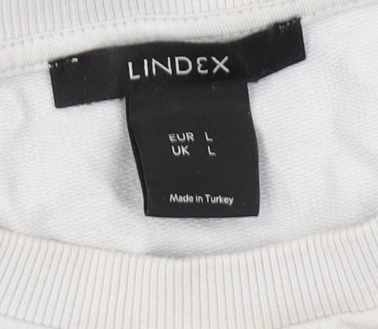 Womens UK Size L Lindex White Basic T-Shirt