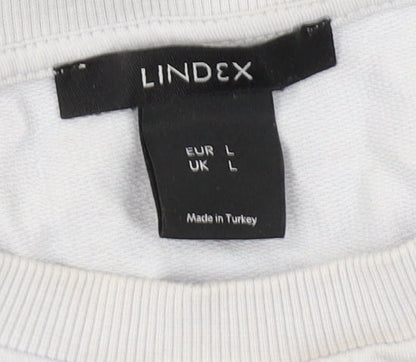 Womens UK Size L Lindex White Basic T-Shirt