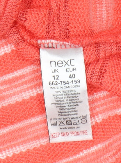 Womens UK Size 12 NEXT Red Basic T-Shirt